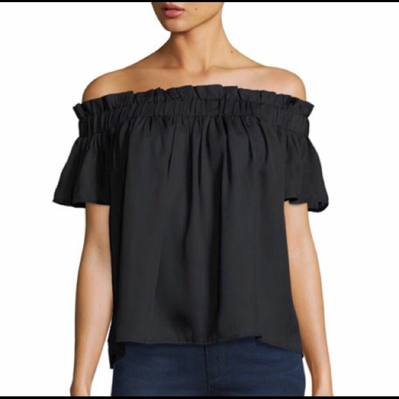 Lucca Couture Tops - LUCCA Black Off The Shoulder Top